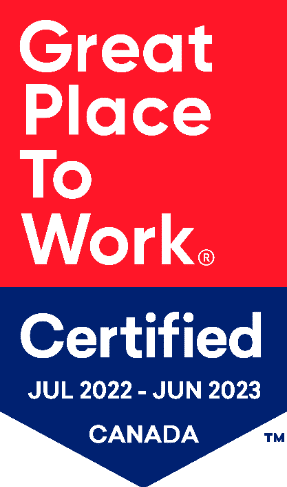 Great Place to Work Certification badge in Canada for PeopleToGo from July 2022 to June 2023